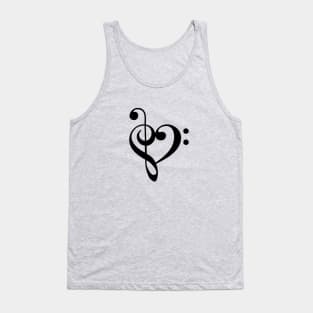 I love music, treble heart Tank Top